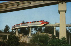 Monorail Disney Postcard Postcard Postcard