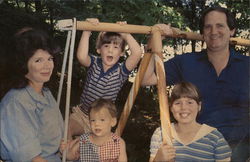 The Smith Family, Posing with Swing Set Tuftonboro, NH Postcard Postcard Postcard