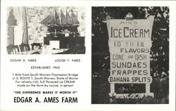 Edgar A. Ames Farm - Ice Cream Postcard