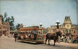 Main Street Trolley, Disneyland Anaheim, CA Postcard Postcard Postcard