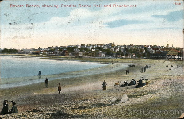 Condits Dance Hall and Beachmont Revere Beach, MA Postcard