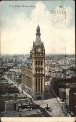 City Hall Milwaukee, WI Postcard Postcard Postcard