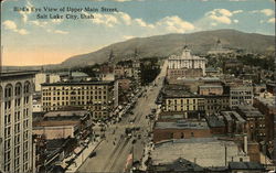 Bird's Eye View of Upper Main Street Postcard