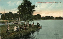 Fishing on Lake Lucerne Orlando, FL Postcard Postcard Postcard