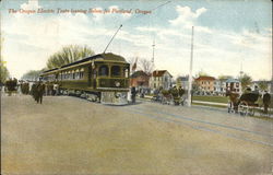 Oregon Electric Train Leaving for Portland Salem, OR Postcard Postcard Postcard