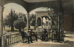 Veranda of Hotel Paso Robles California Postcard Postcard Postcard