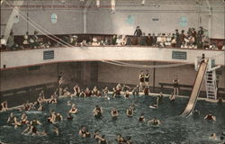 Interior of Bath House Long Beach, CA Postcard Postcard Postcard