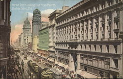 Market Street, looking East from Fourth Postcard