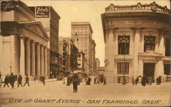 View Up Grant Avenue San Francisco, CA Postcard Postcard Postcard