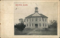 Two-Story School House Postcard