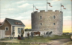 Castle of Old Fort Wm. Henry Pemaquid Beach, ME Postcard Postcard Postcard