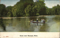 Rowing on the Zumbro River Mazeppa, MN Postcard Postcard Postcard