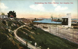 Overlooking San Pedro Harbor Los Angeles, CA Postcard Postcard Postcard