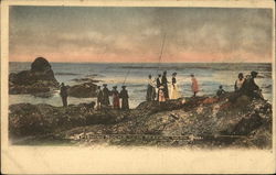 Fishing Rocks Seaview, WA Postcard Postcard Postcard