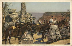 Trail Party Ready for the Start Grand Canyon National Park, AZ Postcard Postcard Postcard