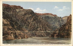 Kaibab Suspension Bridge across the Colorado River Grand Canyon National Park Postcard Postcard Postcard