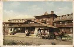 Entrance to Hotel El Tovar Grand Canyon National Park, AZ Postcard Postcard Postcard