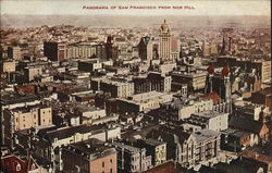 View of City from Nob Hill Postcard