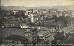 City and Mountains from Windows of Woodbury College Los Angeles, CA Postcard Postcard Postcard