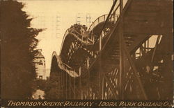 Thompson Scenic Railway, Idora Park Postcard