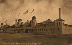 Los Banos Bath House Postcard