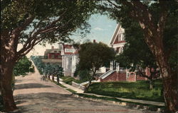 Row of Fraternity Houses Berkeley, CA Postcard Postcard Postcard