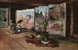 Interior Japanese Tea House, Golden Gate Park Postcard