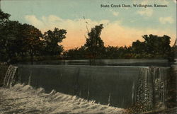 State Creek Dam Wellington, KS Postcard Postcard Postcard