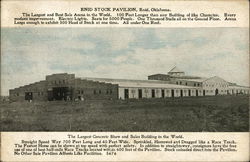 Enid Stock Pavilion Oklahoma Postcard Postcard Postcard