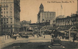 City Hall Square Brooklyn, NY Postcard Postcard Postcard