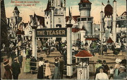 The Teaser in Luna Park Coney Island, NY Postcard Postcard Postcard