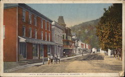 Main Street, Looking North Roscoe, NY Postcard Postcard Postcard