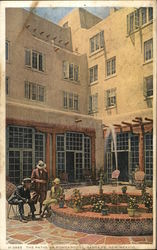 The Patio at La Fonda Hotel Santa Fe, NM Postcard Postcard Postcard