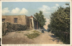 A Street Scene in Old Town Santa Fe, NM Postcard Postcard Postcard