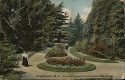 Vassar College - Walks and Flowers, Athletic Circle Postcard