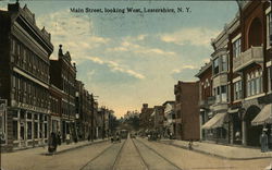 Main Street, Looking West Lestershire, NY Postcard Postcard Postcard