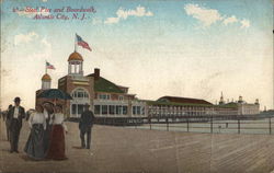 Steel Pier and Boardwalk Atlantic City, NJ Postcard Postcard Postcard