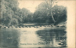 Stepping Stones, Across a Creek Upper Sandusky, OH Postcard Postcard Postcard