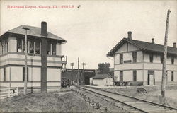 Railroad Depot Casey, IL Postcard Postcard Postcard