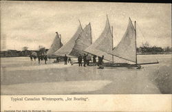 Canadain Wintersport - Ice Boating Postcard Postcard Postcard