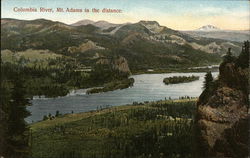 Columbia River, Mt. Adams in the Distance Postcard