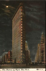 The Flatiron by Night New York, NY Postcard Postcard Postcard