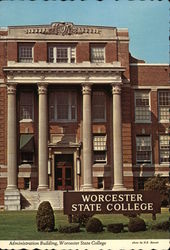 Worcester State College Massachusetts Postcard Postcard Postcard