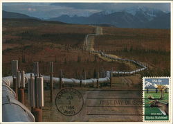 Alaska Pipeline First Day Cover Postcard Postcard Postcard