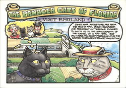 The Panacea Cats of Florida Visit England Postcard