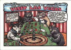 The Panacea Cats of Florida Visit Las Vegas, National Postcard Week 1995 Postcard