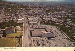 Aerial View Looking South on Foothill Boulevard Hayward, CA Postcard Postcard Postcard