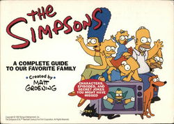 The Simpsons Created by Matt Groening Movie and Television Advertising Postcard Postcard Postcard