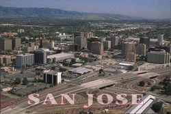 Aerial of Downtown San Jose Postcard