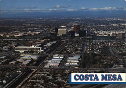 Aerial View of City Costa Mesa, CA Postcard Postcard Postcard